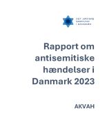 Rapport om antisemitiske hændelser i Danmark 2023